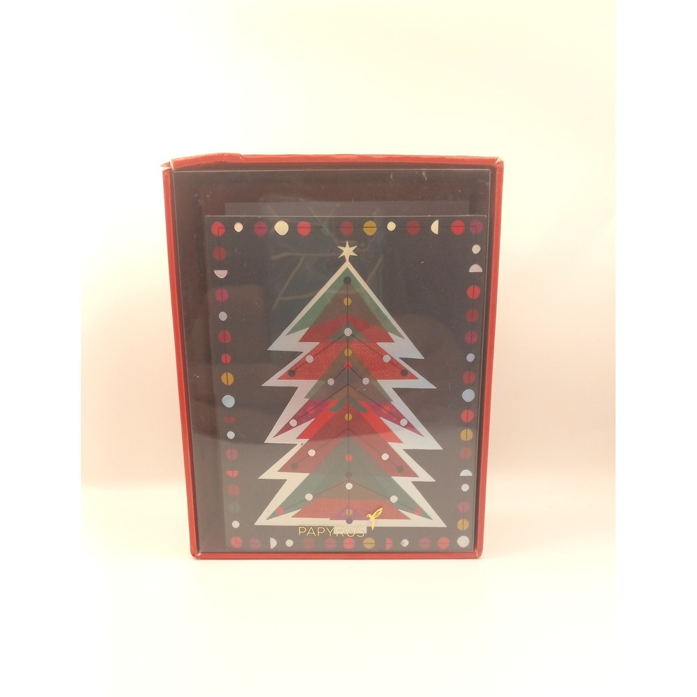 Papyrus Christmas Cards Boxed Set 20ct Jenn Ski Modern Tree Holiday Stationery‎